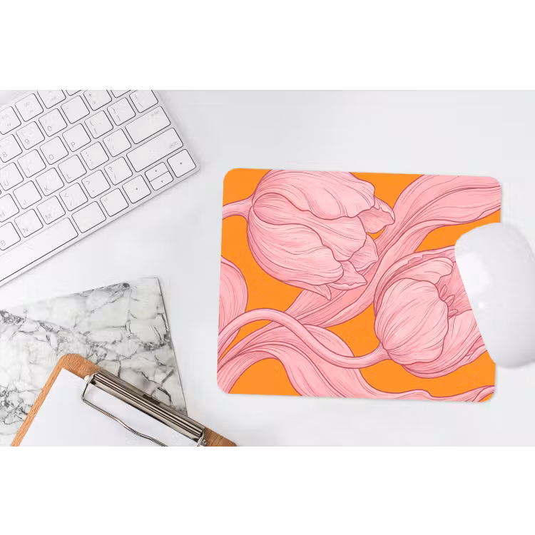Muismat - Roze bloemen - Modern — 2
