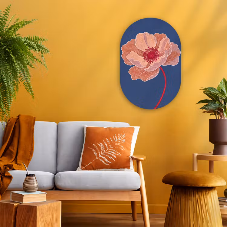 Muurovaal - Kunststof - Bloemen - Modern - Abstract — 2