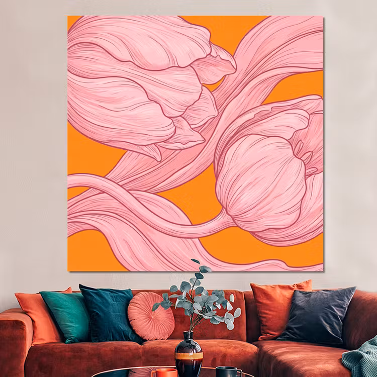 Forex - Roze bloemen - Modern — 3