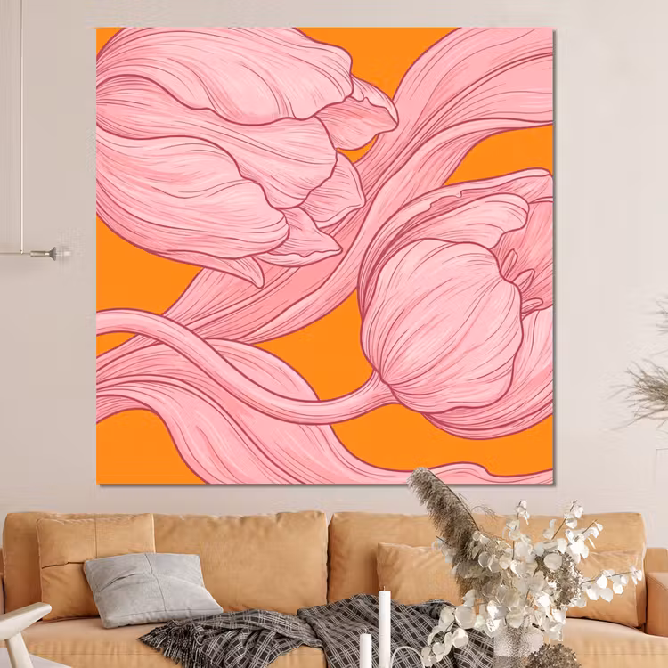 Forex - Roze bloemen - Modern — 4