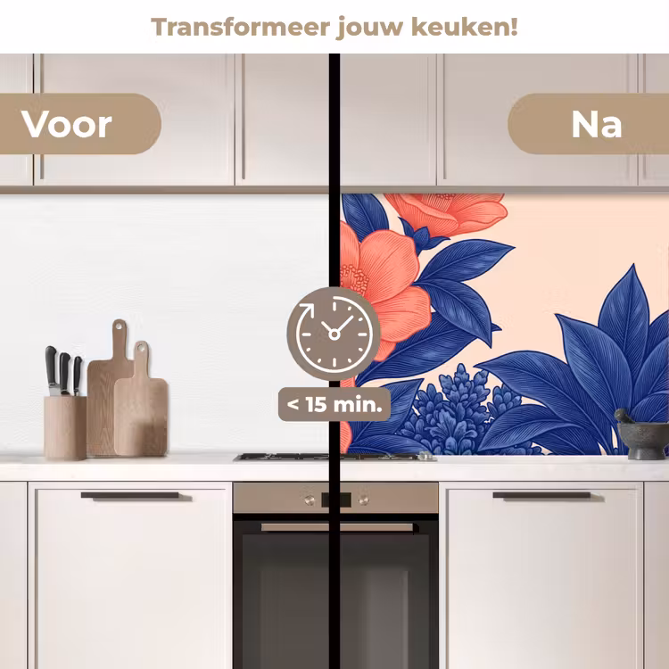 Keuken achterwand - Bloemen - Bladeren - Botanisch — 2