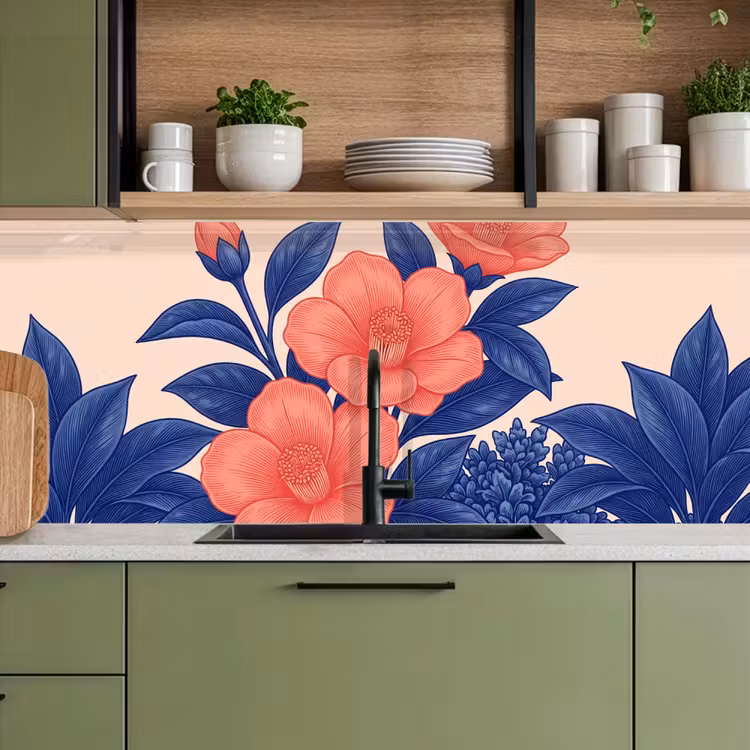 Keuken achterwand - Bloemen - Bladeren - Botanisch — 5