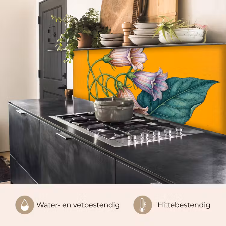 Keuken achterwand - Bloemen - Botanisch - Geel — 3