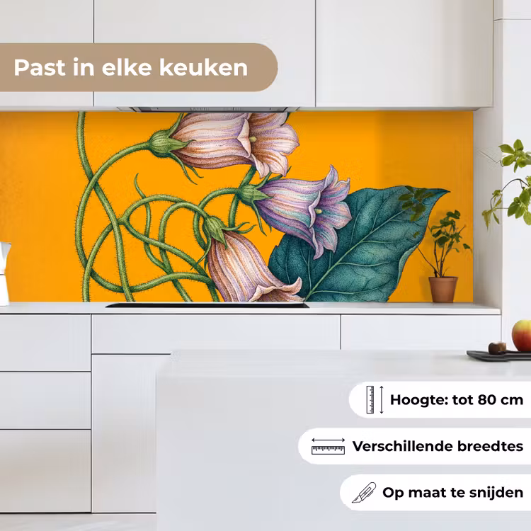 Keuken achterwand - Bloemen - Botanisch - Geel — 4