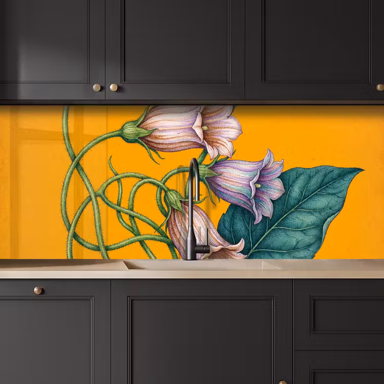 Keuken achterwand - Bloemen - Botanisch - Geel — 6