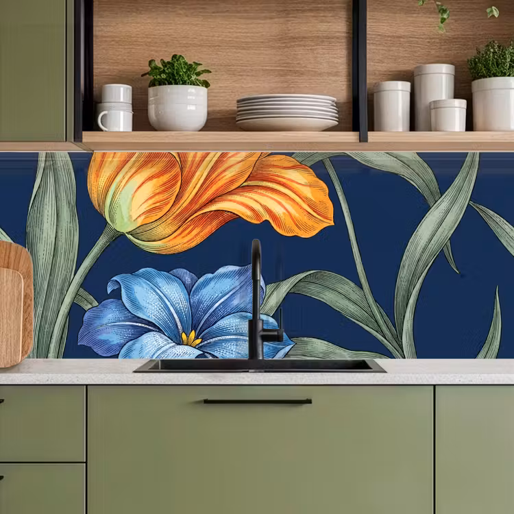 Keuken achterwand - Bloemen - Botanisch - Patroon — 5
