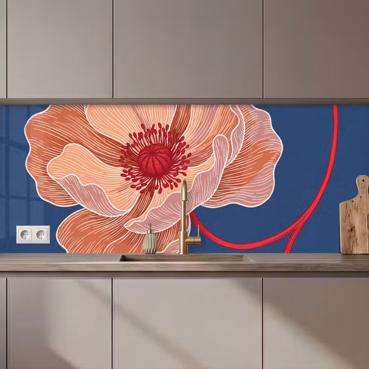 Keuken achterwand - Bloemen - Modern - Abstract — 1