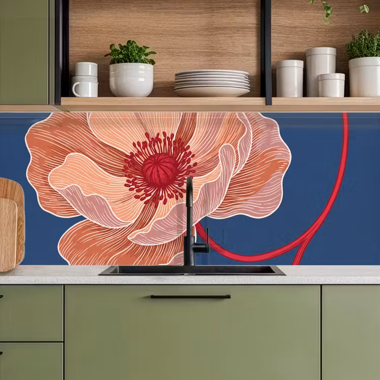Keuken achterwand - Bloemen - Modern - Abstract — 5