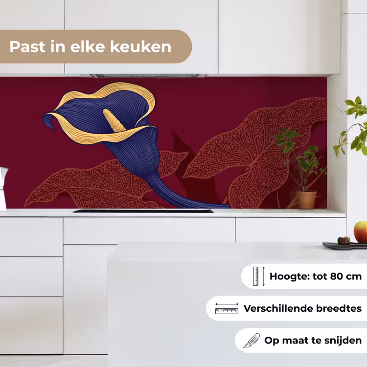 Keuken achterwand - Bloemen - Modern - Paars — 4