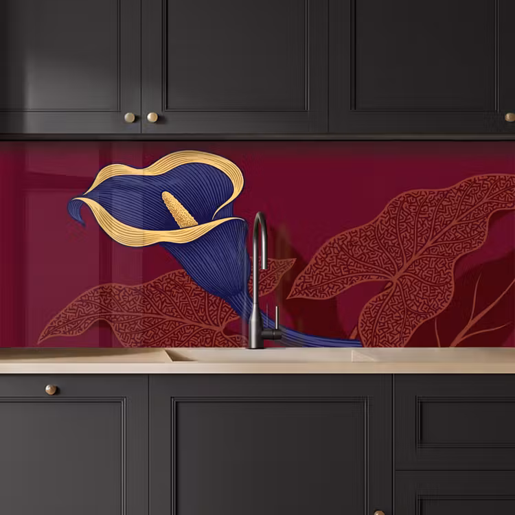 Keuken achterwand - Bloemen - Modern - Paars — 6