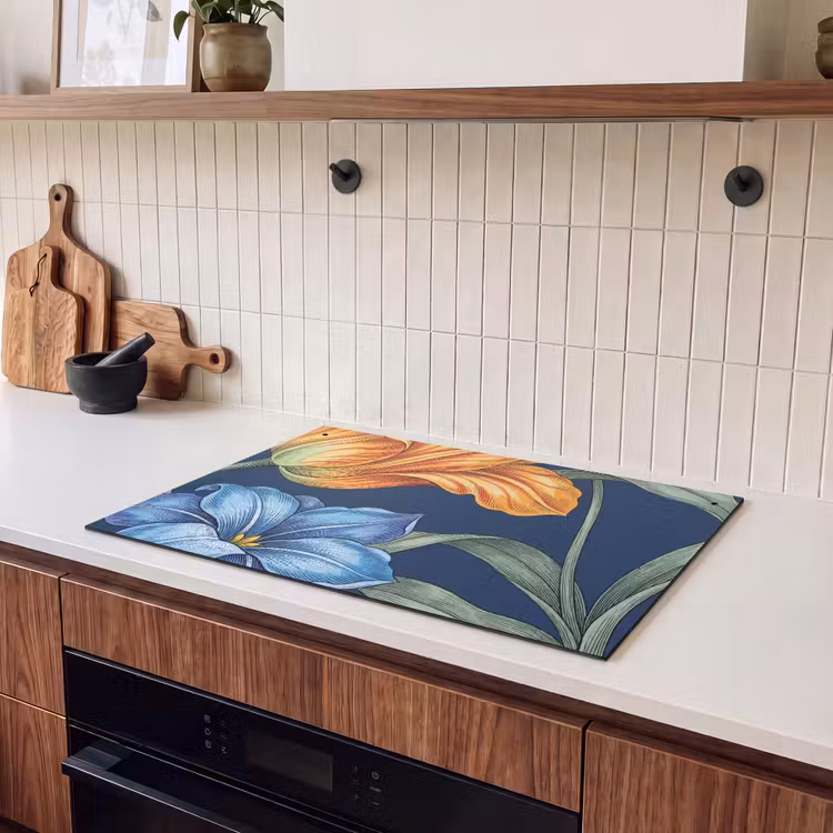 Inductie beschermer en spatscherm (2in1) - Bloemen - Botanisch - Patroon — 3