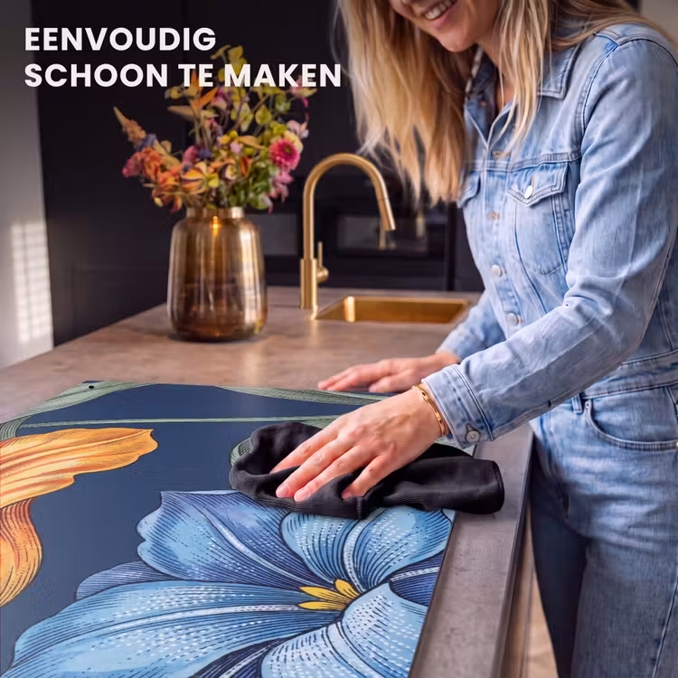 Inductie beschermer en spatscherm (2in1) - Bloemen - Botanisch - Patroon — 5