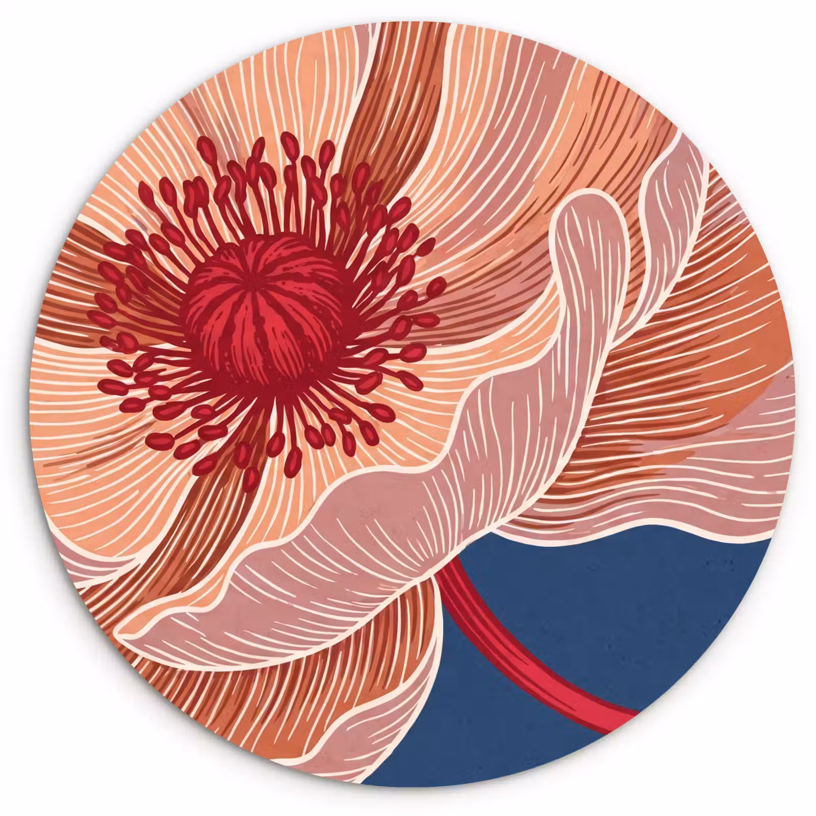 Muurcirkel - Bloemen - Modern - Abstract — 1
