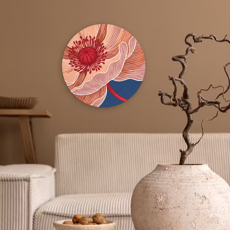 Muurcirkel - Bloemen - Modern - Abstract — 2