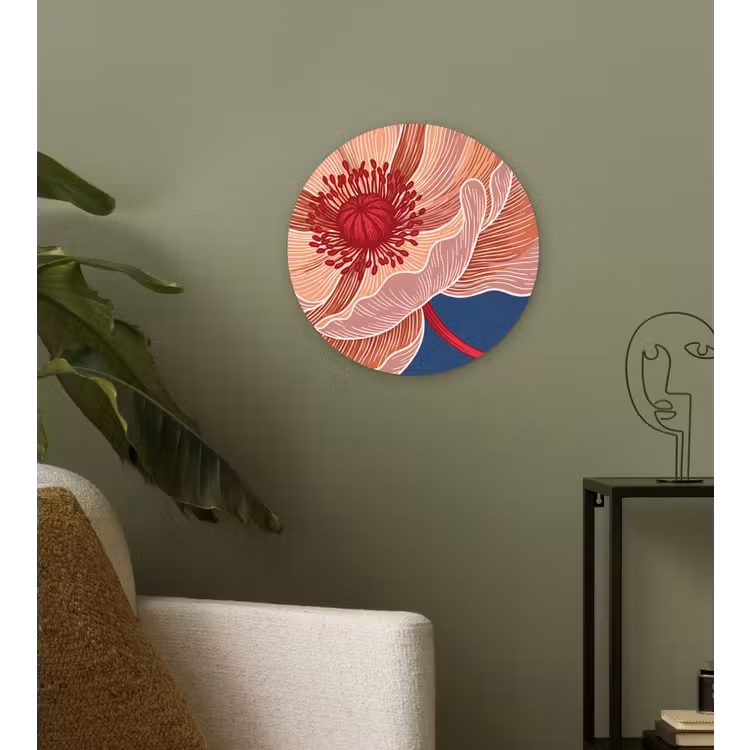Muurcirkel - Bloemen - Modern - Abstract — 3