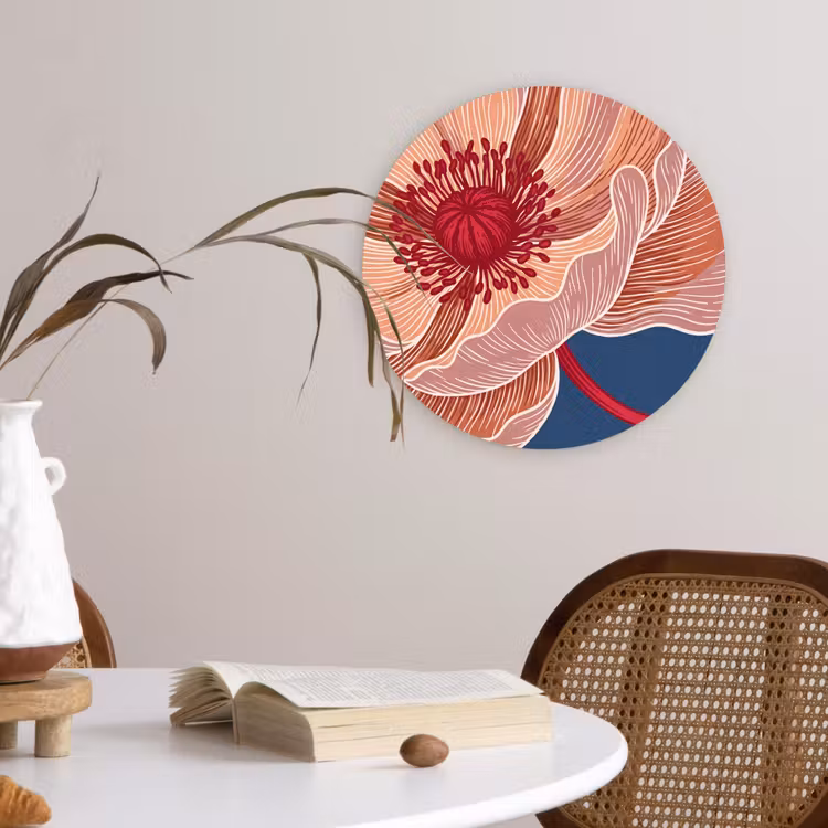 Muurcirkel - Bloemen - Modern - Abstract — 4