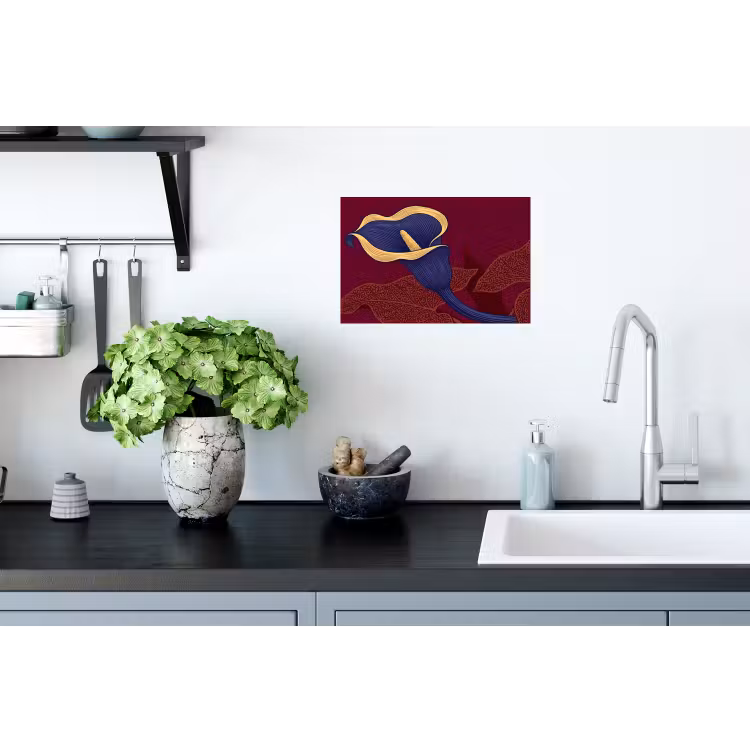 Muursticker - Bloemen - Modern - Paars — 2