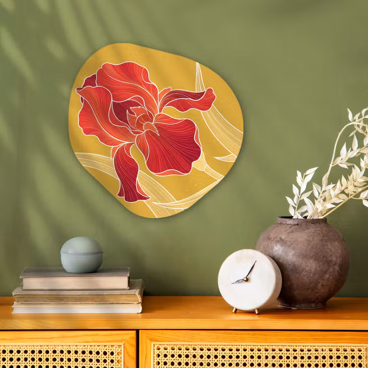 Organisch schilderij - Forex - Bloemen - Illustratie - Rood — 2