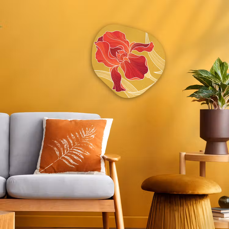 Organisch schilderij - Forex - Bloemen - Illustratie - Rood — 3