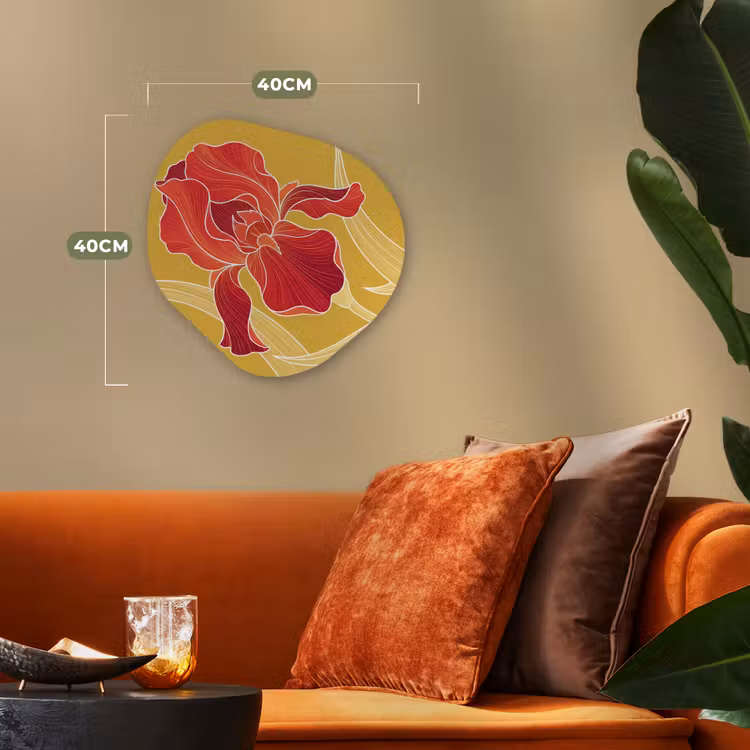 Organisch schilderij - Forex - Bloemen - Illustratie - Rood — 4