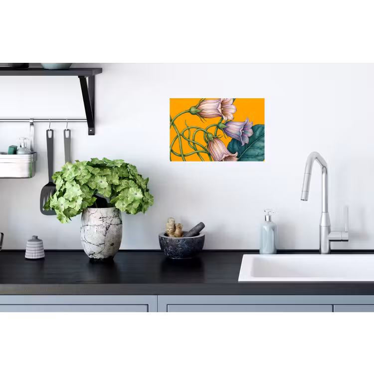 Muursticker - Bloemen - Botanisch - Geel — 2