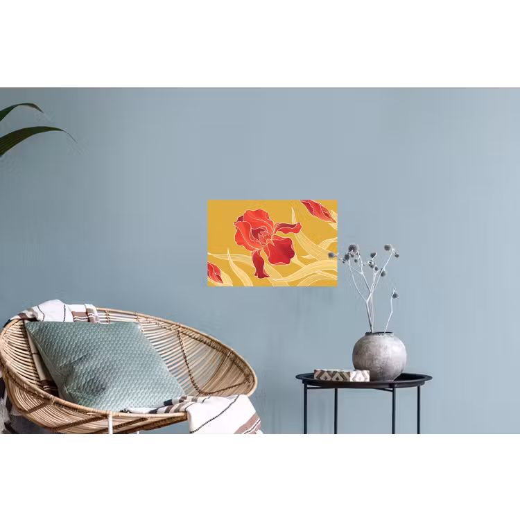 Muursticker - Bloemen - Illustratie - Rood — 4