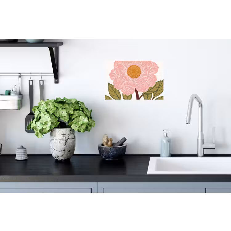 Muursticker - Bloemen - Roze - Illustratie — 2