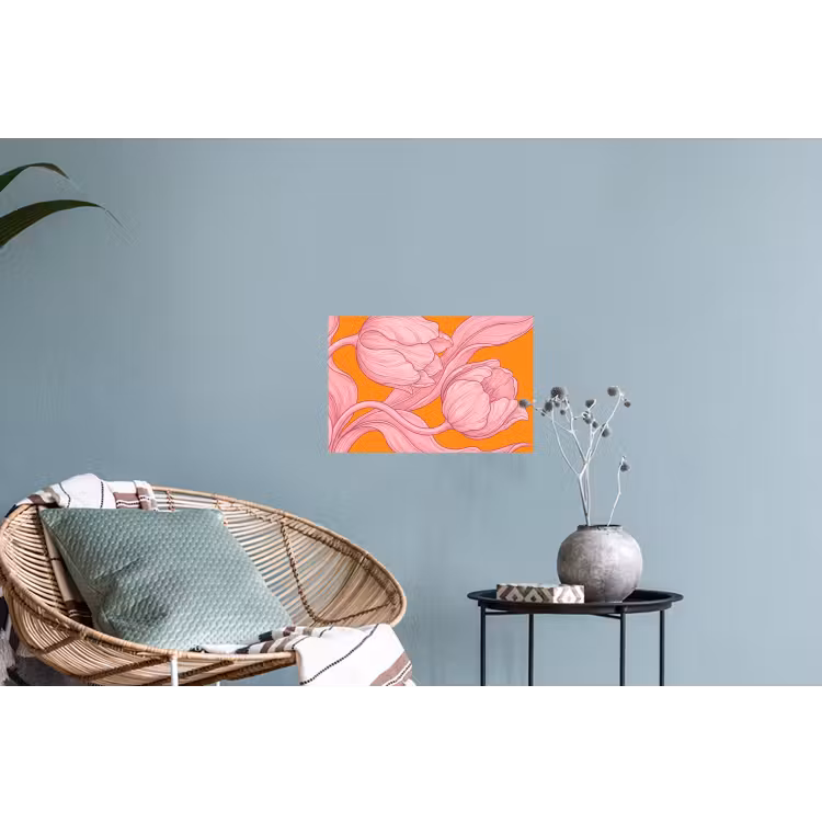 Muursticker - Roze bloemen - Modern — 4