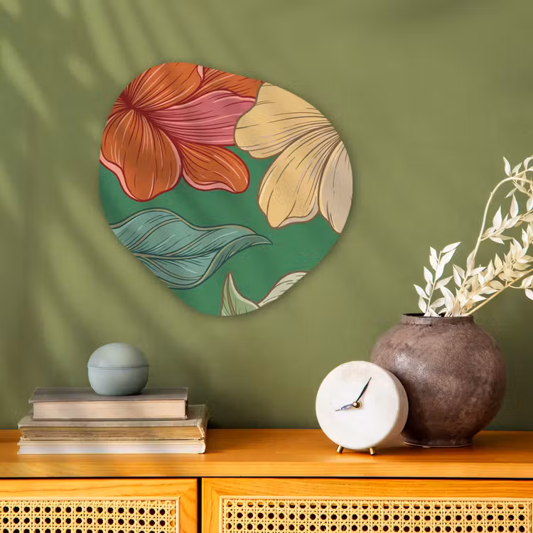 Organisch schilderij - Forex - Bloemen - Groen - Illustratie — 2