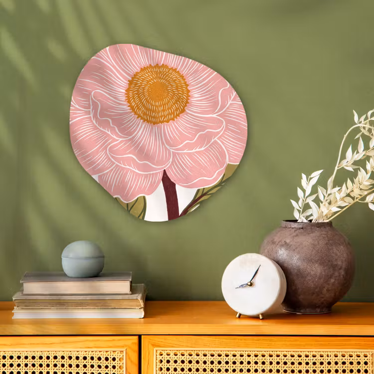 Organisch schilderij - Forex - Bloemen - Roze - Illustratie — 2