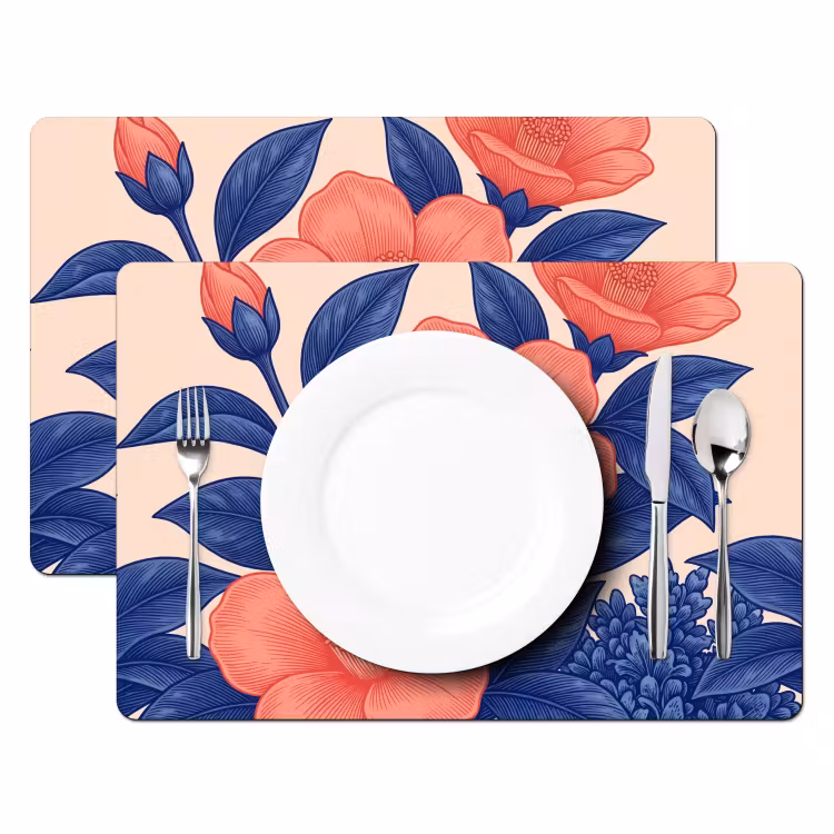 Placemat - 6 stuks - Bloemen - Bladeren - Botanisch — 2