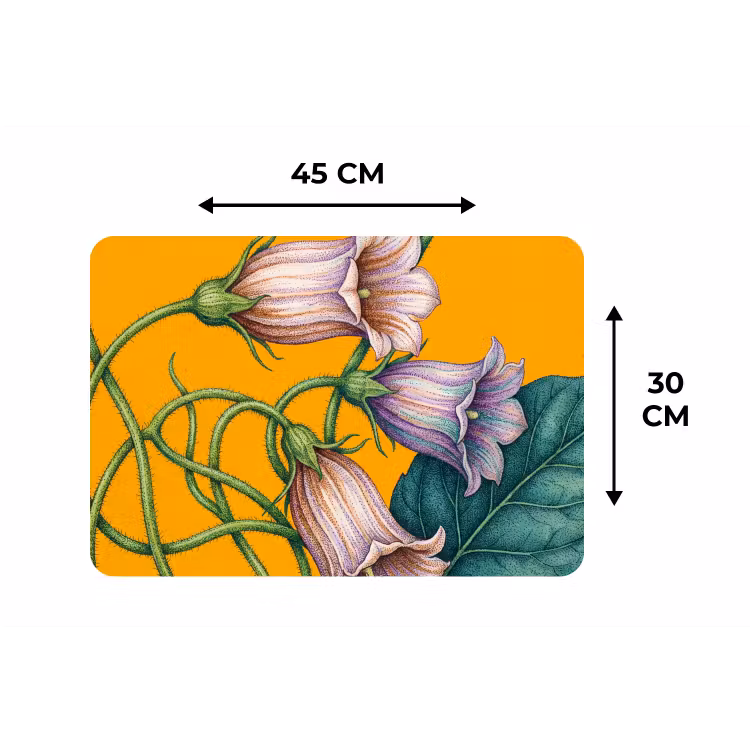 Placemat - 6 stuks - Bloemen - Botanisch - Geel — 3
