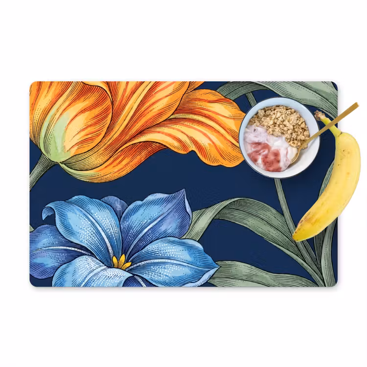 Placemat - 6 stuks - Bloemen - Botanisch - Patroon — 1