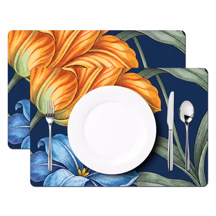 Placemat - 6 stuks - Bloemen - Botanisch - Patroon — 2