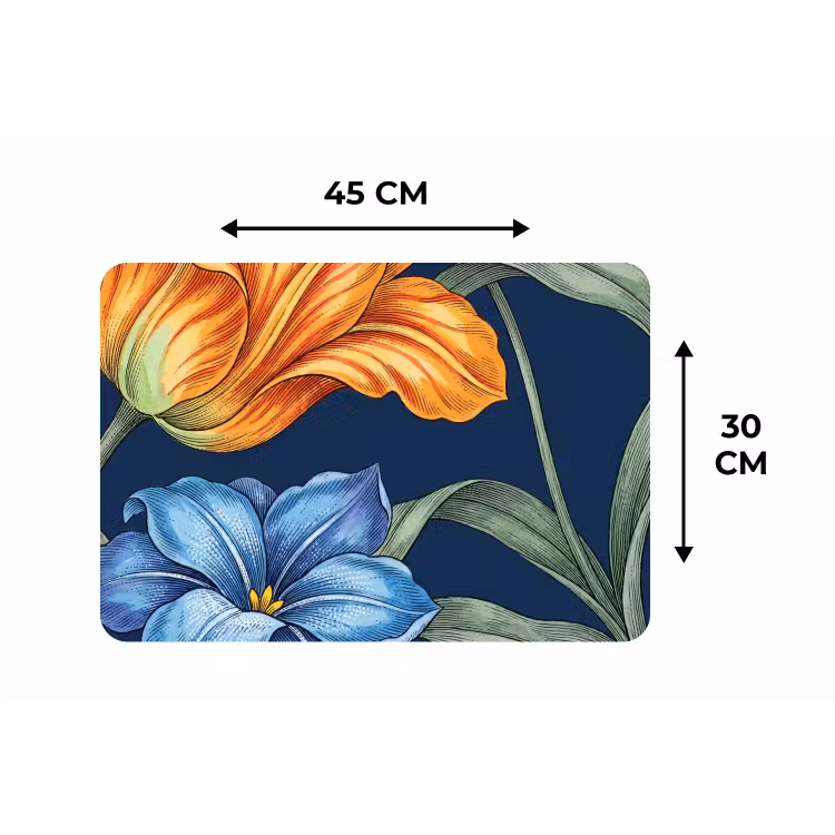 Placemat - 6 stuks - Bloemen - Botanisch - Patroon — 3