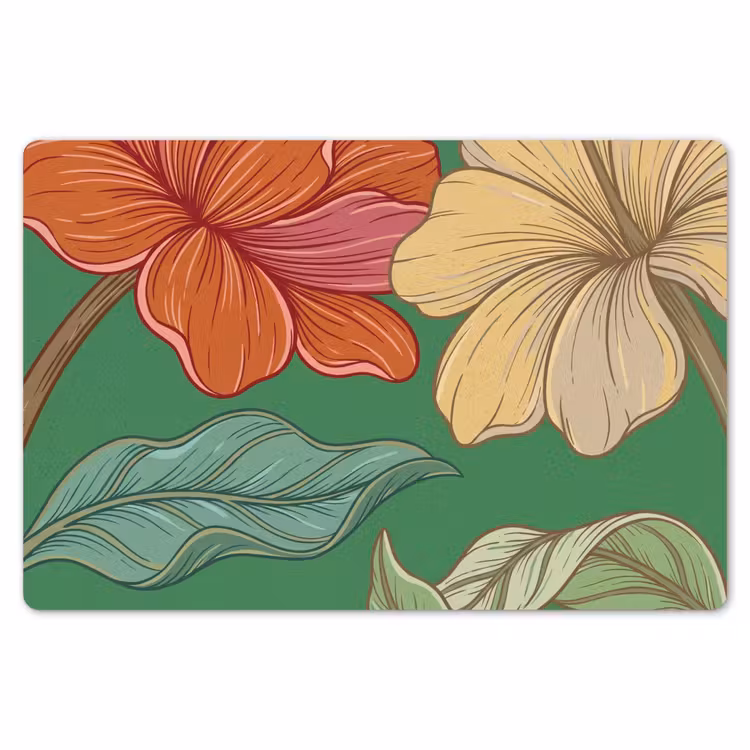 Placemat - 6 stuks - Bloemen - Groen - Illustratie — 7