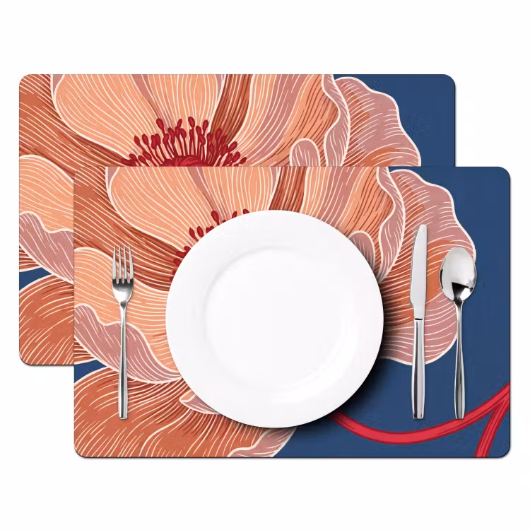 Placemat - 6 stuks - Bloemen - Modern - Abstract — 2