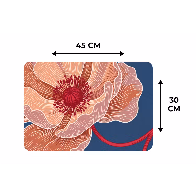Placemat - 6 stuks - Bloemen - Modern - Abstract — 3