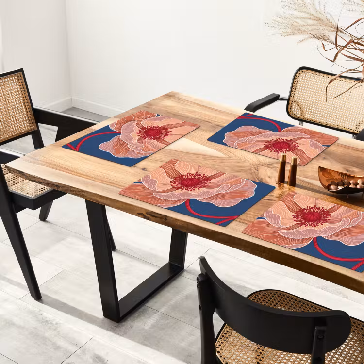 Placemat - 6 stuks - Bloemen - Modern - Abstract — 5
