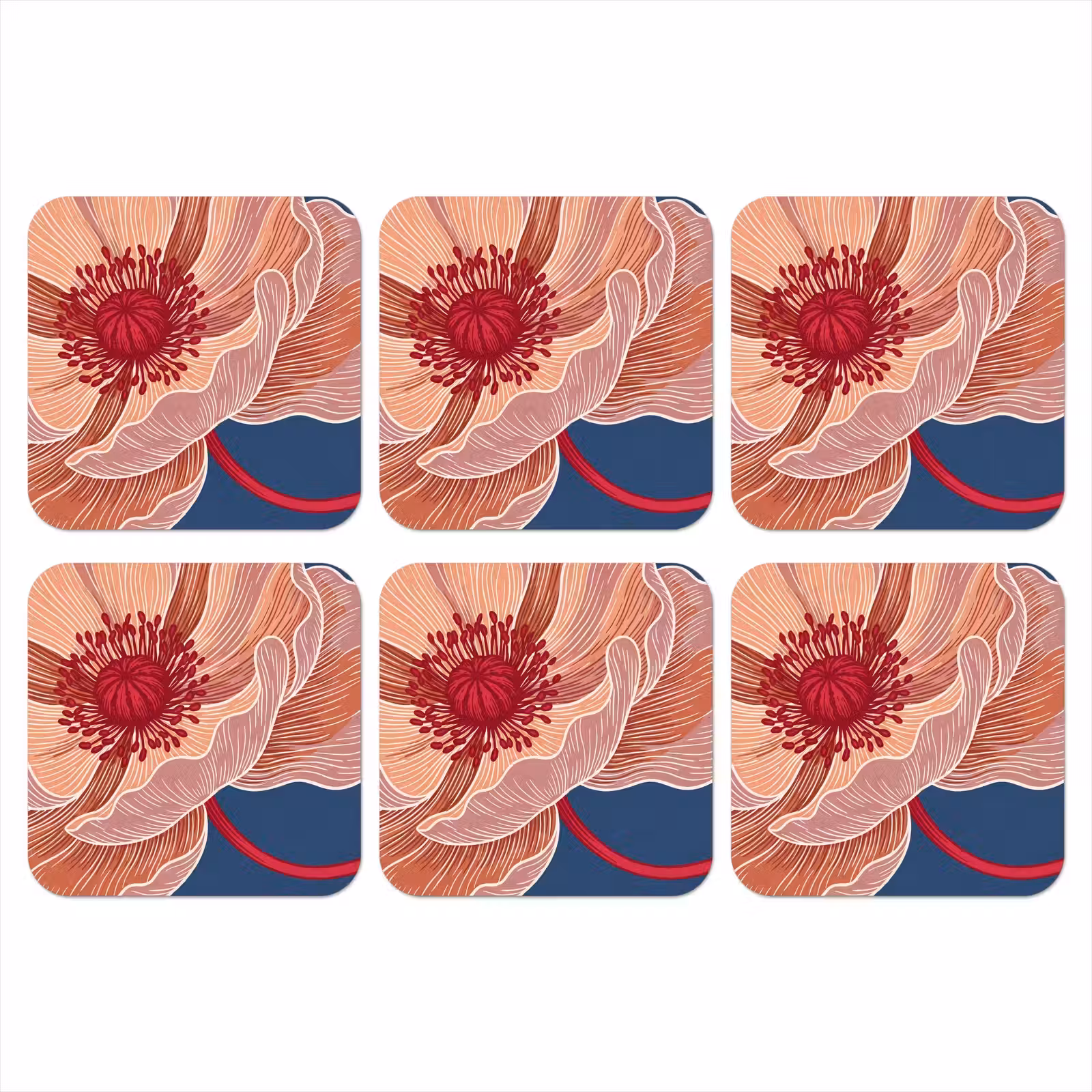 Onderzetter - Bloemen - Modern - Abstract — 1