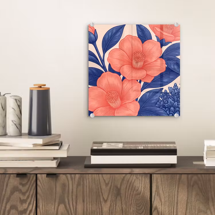 Glas schilderij - Bloemen - Bladeren - Botanisch — 2