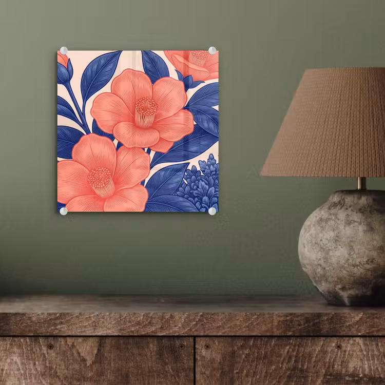 Glas schilderij - Bloemen - Bladeren - Botanisch — 4
