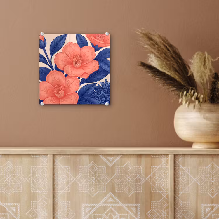 Glas schilderij - Bloemen - Bladeren - Botanisch — 6
