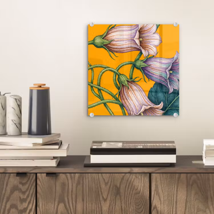 Glas schilderij - Bloemen - Botanisch - Geel — 2