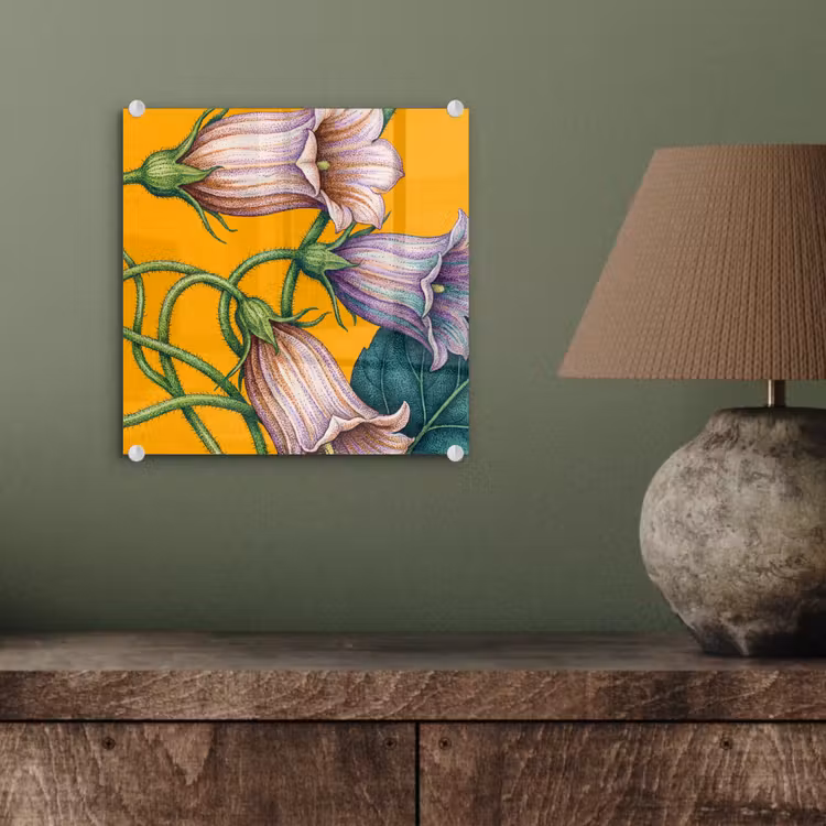 Glas schilderij - Bloemen - Botanisch - Geel — 4
