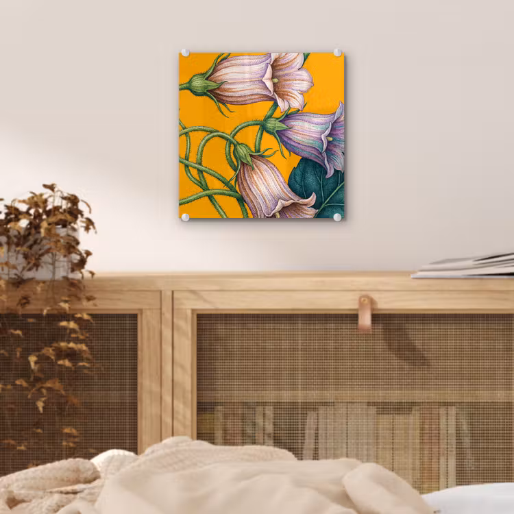 Glas schilderij - Bloemen - Botanisch - Geel — 5