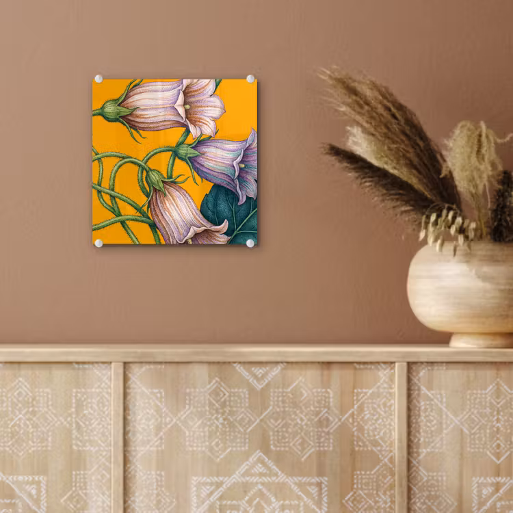 Glas schilderij - Bloemen - Botanisch - Geel — 6