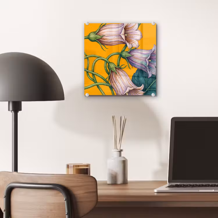 Glas schilderij - Bloemen - Botanisch - Geel — 7