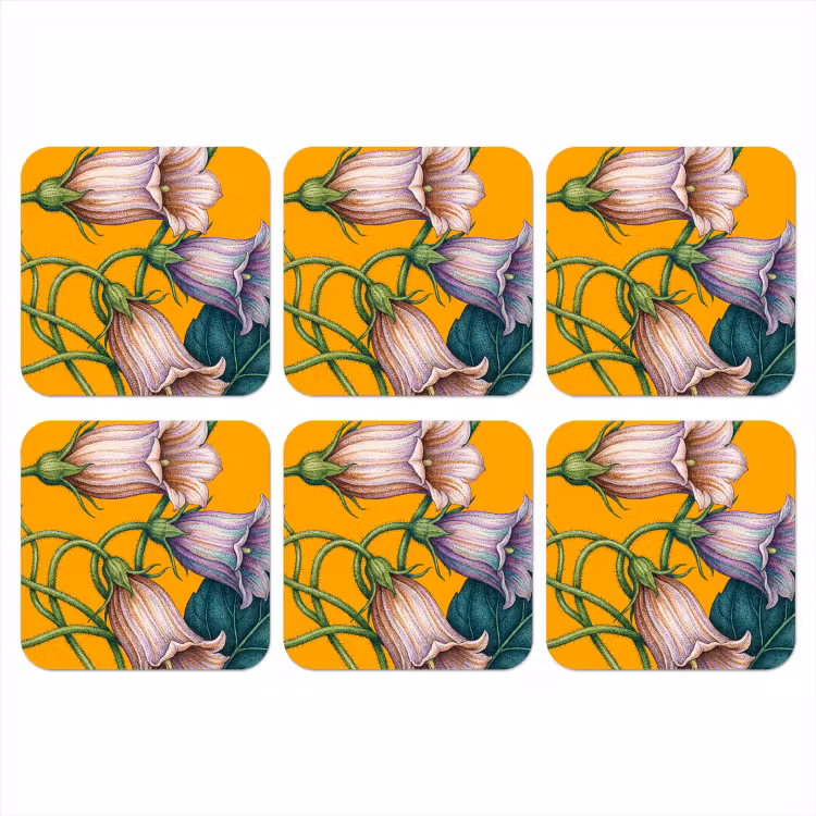 Onderzetter - Bloemen - Botanisch - Geel — 1
