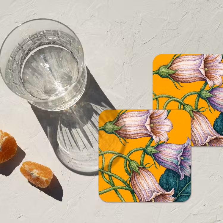Onderzetter - Bloemen - Botanisch - Geel — 2